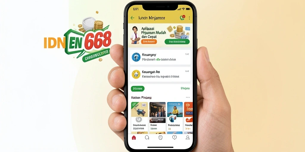 Antarmuka aplikasi Pinjaman IDN668 yang user-friendly.
