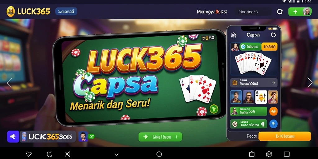 Antarmuka LUCK365 yang menarik dan interaktif untuk Capsa.
