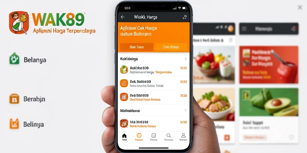 Tampilan antarmuka WAK89 yang menampilkan fungsi Cek Harga dengan jelas.