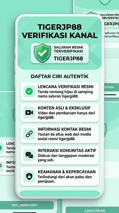 Tampilan kanal resmi tigerjp88